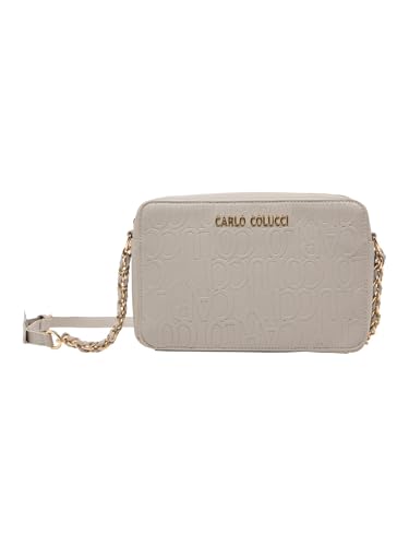 Carlo Colucci Camera Bag mit geprägtem Logo Grau O im Sale