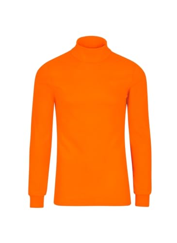 Trigema Herren Sportrollkragenpullover 685010 , Orange (leuchtorange), Small