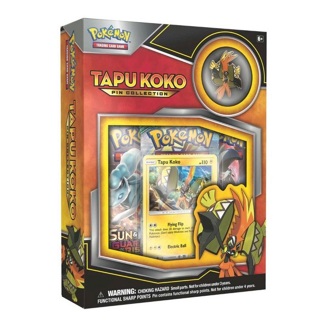 POKÉMON Sammelkarte Tapu Koko Pin Collection Kapu Riki Box, englisch