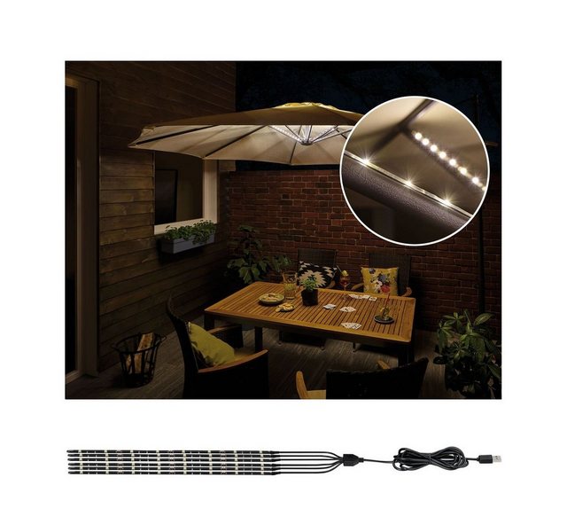 Paulmann Außen-Tischleuchte Paulmann Aussenleuchte Mobile parasol light 3000K 6x0,27m, Paulmann Aussenleuchte Mobile parasol light 3000K 6x0,27m