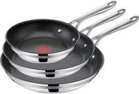 Thumbnail for Tefal Pfannen-Set Jamie Oliver Cook Smart, Edelstahl (Set, 3-tlg., Pfannen 20/24/28 cm), Antihaftversiegelung, Induktion, Thermo-Signal, spülmaschinenfest