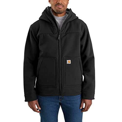 Carhartt Men's Super Dux Relaxed Fit Sherpa-Lined Active Jac Bonded Chore Coat, Black, im Sale