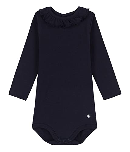 Petit Bateau Baby Mädchen Langarm-Body mit Kragen, Blau Smoking, 6 Monate im Sale