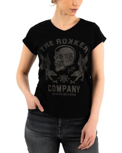 Rokker Eagle Damen T-Shirt Schwarz im Sale