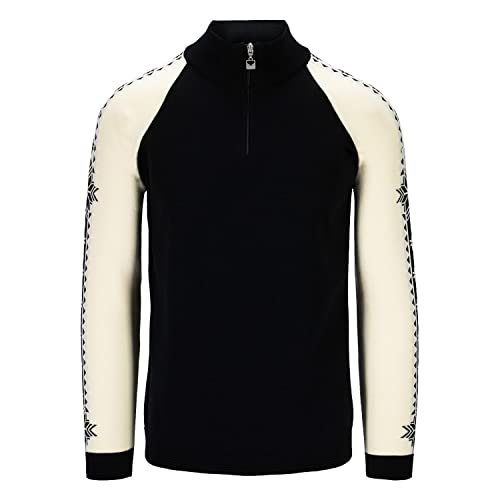 Dale of Norway Herren Geilo Pullover, Black-Offwhite, im Sale