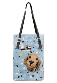 Thumbnail for DOGO Vegane Damen Schultertaschen Umhängetaschen Tall Bag - Hello My Hooman im Sale