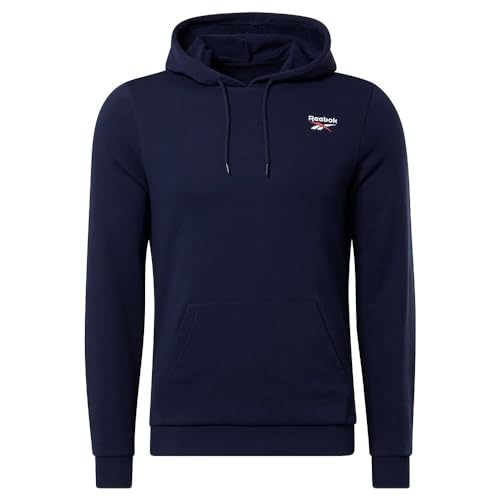 Reebok Herren Identity French Terry Logo Kapuzenpullover, Vector Navy, XXL EU im Sale