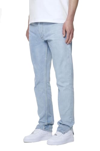 Pegador Herren Jeans Withy Distressed Ankle Washed Light Blue im Sale