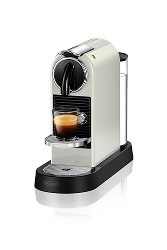 Nespresso De'Longhi EN167.W Citiz Kaffeekapselmaschine, Hochdruckpumpe und ideale Wärmeregelung ohne Aeroccino (Milchaufschäumer), Energiesparfunktion,1260W,37.4 x 11.9 x 25.5 cm, Creme-weiß im Sale