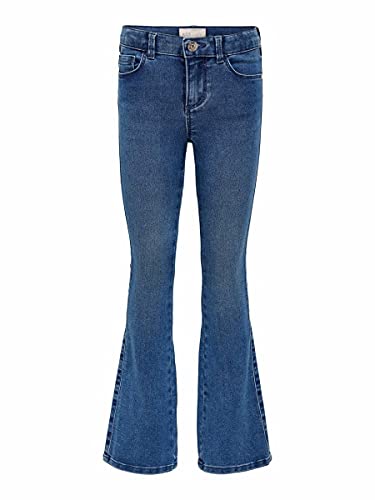 ONLY Mädchen Konroyal Life Reg Flared Pim504 Noos Jeans, Medium Blue Denim, 134 EU im Sale