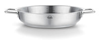 Thumbnail for Fissler Pure Collection / Edelstahl-Servierpfanne (Ø 24 cm) unbeschichtete Brat-Pfanne, Innenskalierung, hoher Rand, 10 Jahre Garantie – Induktion, Silber im Sale