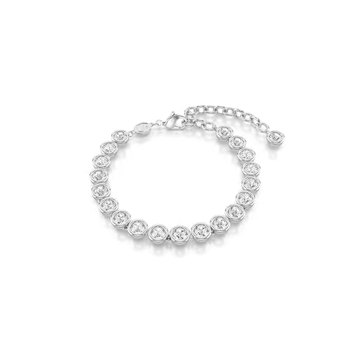 Swarovski Imber Tennis Armband, Rhodiniertes Damenarmband mit Strahlenden Swarovski Kristallen im Sale