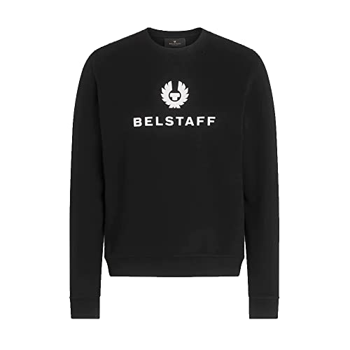 Belstaff Signature Crewneck Sweatshirt, Schwarz, Schwarz , im Sale