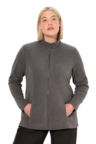 Ulla Popken Damen große Größen Übergrößen Plus Size Fleecejacke, Baukastensystem, Innenjacke, Stehkragen im Sale