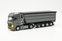 Thumbnail for herpa 316545 LKW Modell Mercedes-Benz Actros L Stahlrundmulden-Sattelzug, Miniatur im Maßstab 1:87, Sammlerstück, Made in Germany, Kunststoff Miniaturmodell