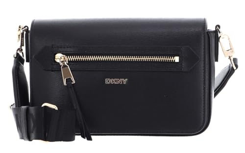 DKNY Women's Bryant AVE MD Flap Crossbody Handbag, BLK/Gold im Sale