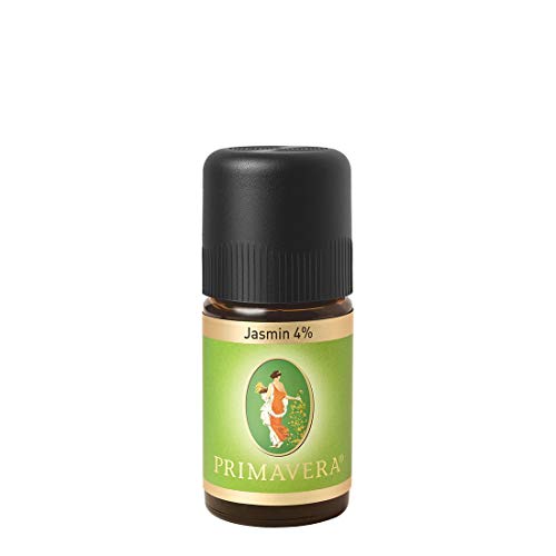 PRIMAVERA Ätherisches Öl Jasmin 4% 5 ml - Aromaöl, Duftöl, Aromatherapie - euphorisierend, erotisierend, entspannend - vegan