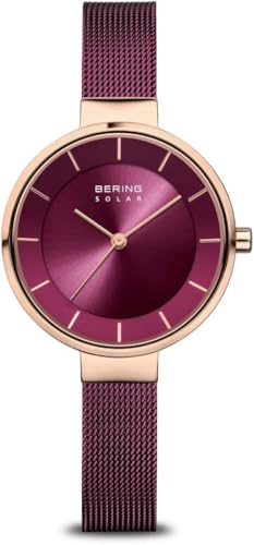 BERING Damen Uhr analog Solar mit Milanaise-Armband 14631-969 im Sale