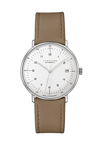 JUNGHANS max Bill Armbanduhr Kleine Automatic Beige/Silberfarben 027/4107.02 im Sale