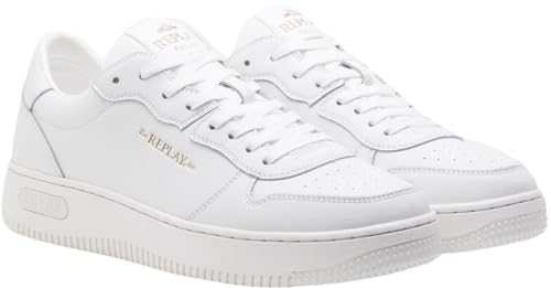 REPLAY Herren Epic M Base Block Sneaker, 061white, 43 EU im Sale