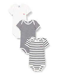 Thumbnail for Petit Bateau Unisex BabyKurzarm-Body mit Streifen (3er Pack) , Variante 1, 6 Monate im Sale