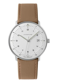 Thumbnail for JUNGHANS max Bill Herren-Armbanduhr Beige mit Saphirglas 41/4562.02 im Sale