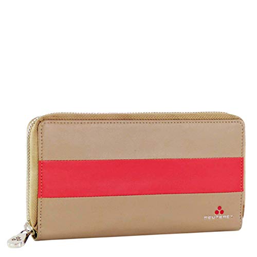 Peuterey Damen Leder Geldbörse Wallet Beige ZIPWAL B - PTT0040 im Sale