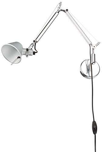 Artemide- Tolomeo Faretto Micro Wandleuchte. Hochwertige Wandlampe mit dreh-und schwenkbarem Spot aus Aluminium. Made in Italy, 49 H 41 cm im Sale