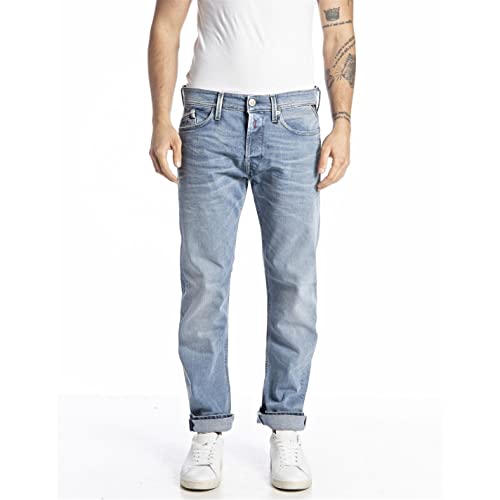 REPLAY Herren Waitom Jeans, 010 Light Blue, 3632 im Sale