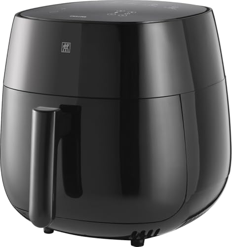 ZWILLING Air Fryer / Heißluftfritteuse, 4 L, 6 Programme, 1.400 Watt, Frittieren, Garen und Backen ohne Fett, inkl. Rezeptbuch, Schwarz im Sale