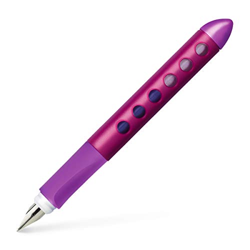 Faber-Castell 149848 - Schulfüller Scribolino, für Linkshänder, Feder L, brombeer, 1 Stück