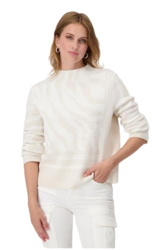 MONARI Pullover Off-White Gemustert - 38 im Sale