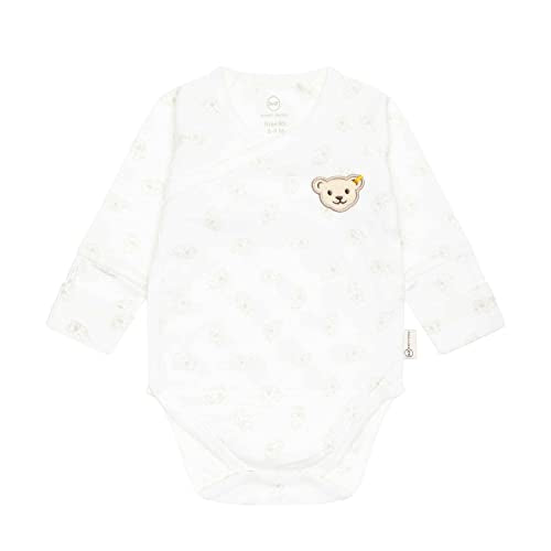 Steiff Unisex Baby Basic Wickelbody Langarm Unterwäsche, Cloud Dancer, 56 im Sale