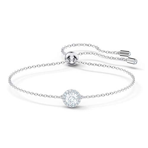 Swarovski Una Angelic Armband, Rundschliff, Weiß, Rhodiniert im Sale