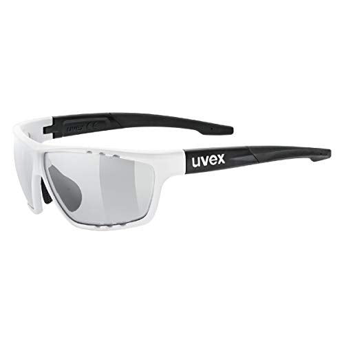 uvex sportstyle 706 V - Sportbrille für Damen und Herren - selbsttönend - beschlagfrei - white black matt/smoke - one size im Sale