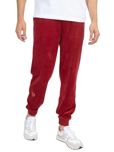 Sergio Tacchini Herren Court Jogginghose aus Velours, rot, im Sale