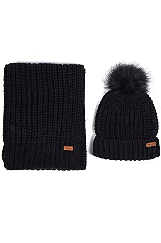 Barbour - Saltburn beanie & scarf bk11 black LGS0023 im Sale