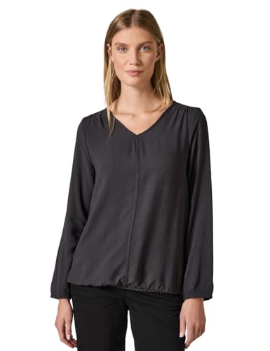 CECIL Damen B345134 Jaquard-Bluse, Deep Charcoal Grey, L EU im Sale