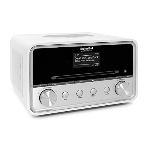 TechniSat DIGITRADIO 586 – DAB+ Hybridradio (Internetradio, UKW, Bluetooth, Spotify, Wireless Charging, App-Steuerung, OLED-Display, USB, CD, MP3, AUX, 20 Watt, Kompakt-Anlage, Fernbedienung) weiß im Sale