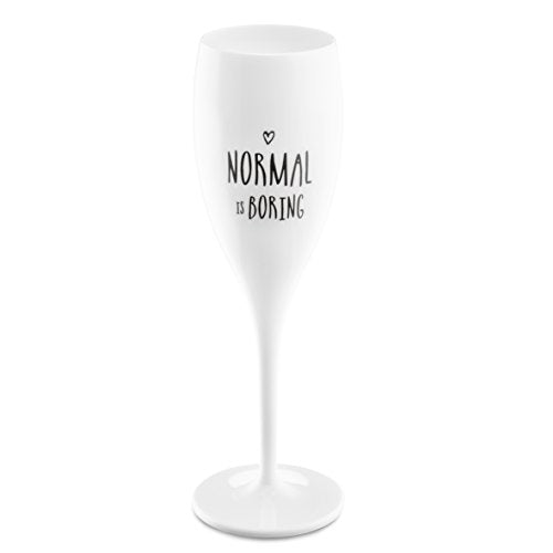 CHEERS NO. 1 NORMAL IS BORING Superglas 100ml mit Druck im Sale