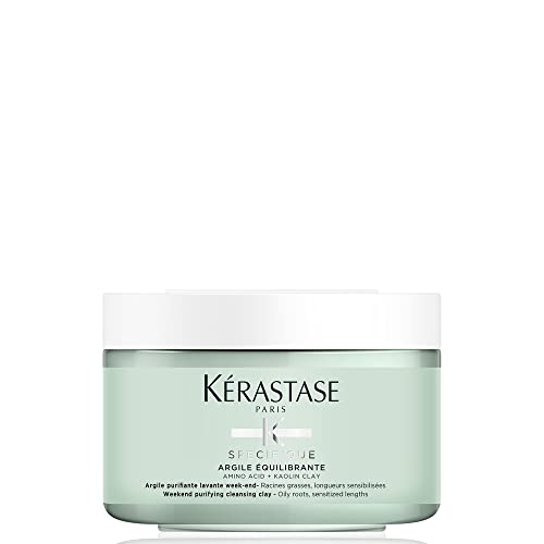 Kérastase Ausgleichendes Shampoo für fettige Ansätze, Mit klärender und reinigender Tonerde, Argile Equilibrante, Spécifique, 250 ml