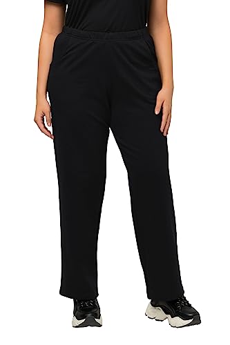 Ulla Popken Damen Jogginghose Hose, Schwarz, 58-60 EU im Sale