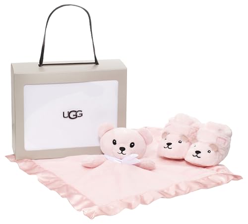 UGG Unisex Baby BIXBEE and Lovey Bear STUFFIE Stiefel, Seashell PINK, 18 EU im Sale