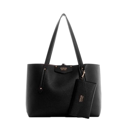 Guess Damen ECO Brenton Tote Handtaschen, Schwarz im Sale