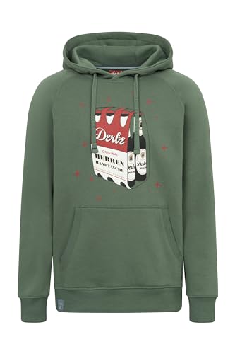 derbe Hoodie Herrenhandtasche Herren Oliv Grün | Kapuzenpullover | Hamburg | Männer | Sixpack | Bier | Handtasche | Sweat im Sale