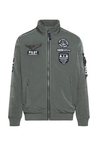 Thumbnail for Camp David Herren Wattierter Fliegerblouson mit Patches Black im Sale