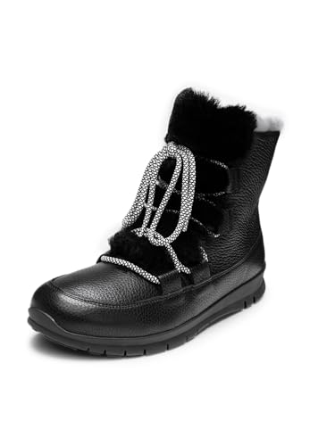 VITAFORM Winterstiefel Damen Gefüttert - Wasserabweisende Winterschuhe Damen - Warme Damen Stiefel Lammfell-Gefüttert für den Winter schwarz 38 im Sale