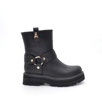 Thumbnail for PATRIZIA PEPE PPJ897 31 Stiefeletten aus schwarzem Leder mit Panzer, Schwarz , EU im Sale