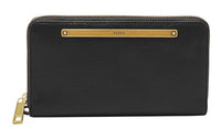 Thumbnail for Fossil Geldbörse für Frauen Liza, Leder/Polyurethanbesatz Zip Clutch schwarz 19,5 cm x 2,5 cm B x 11,4 cm H SL7878001 im Sale