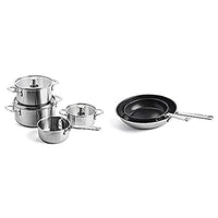 Thumbnail for KitchenAid Topfset Edelstahl, Kochtöpfe mit Deckel und Topf mit Ausguss und Stiel, Backofen- und Spülmaschinengeeignet + KitchenAid, Edelstahl-Bratpfannen-Set im Sale